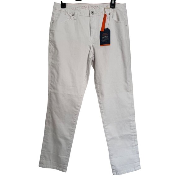 Jag Carter Girlfriend White Size 12/31 Stretchy Denim 29" Inseam Straight Leg $8 - Picture 1 of 11